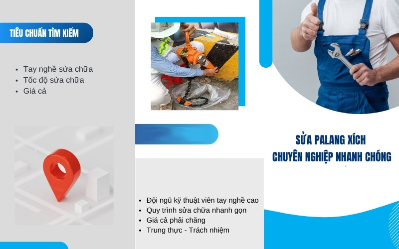 Sửa chữa pa lăng nhanh chóng tại Kim Chí Bảo