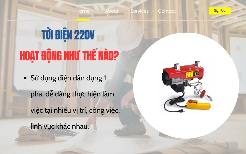 Tời điện 220V hoạt động như thế nào
