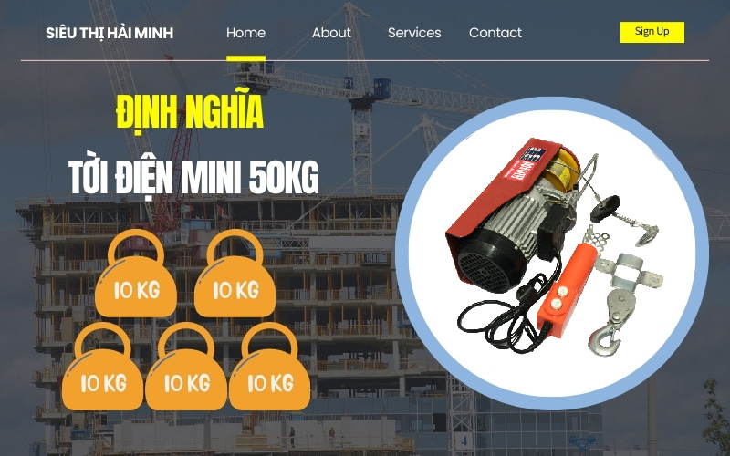 Tời điện mini 50kg - định nghĩa