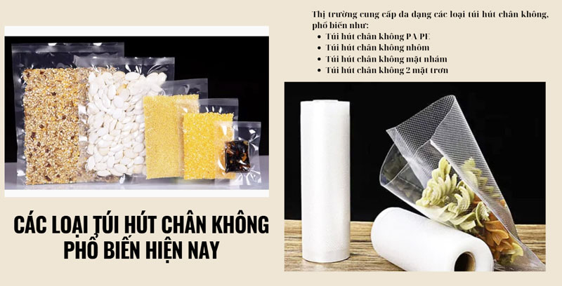 Các loại túi hút chân không