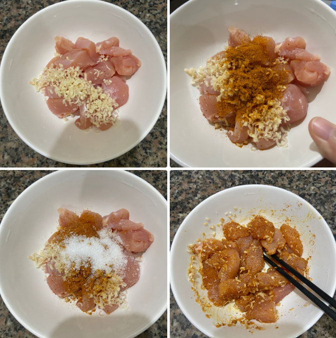 Ướp thịt gà