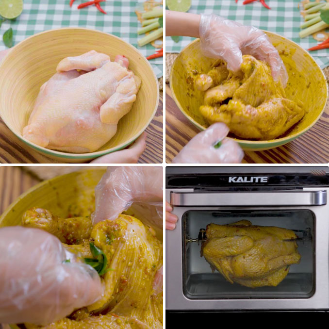 Ướp và nướng gà