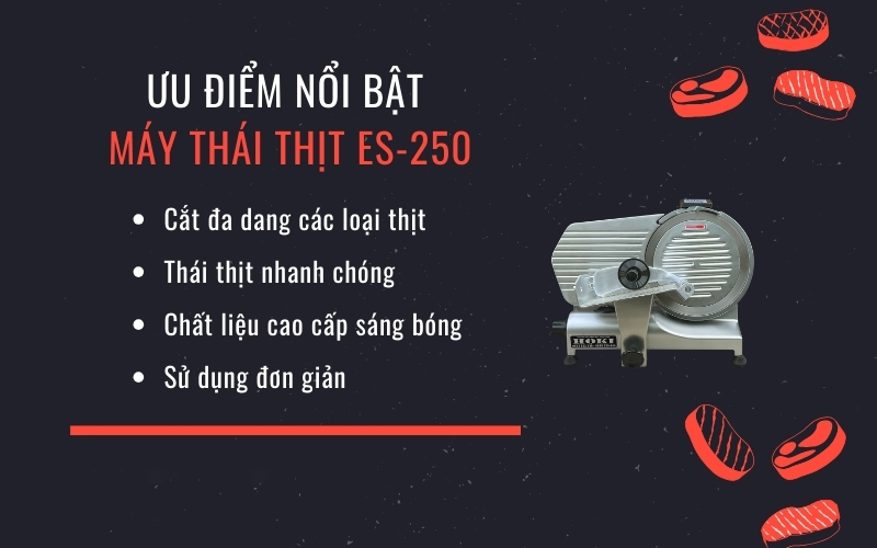 Ưu điểm nổi bật của máy thái thịt ES250