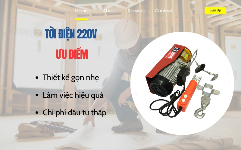 Ưu điểm của tời điện