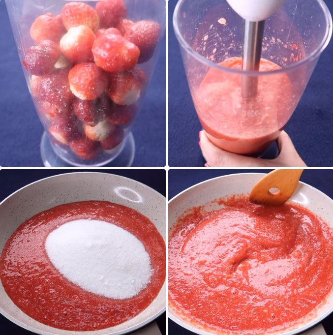 Xay và ướp dâu tây