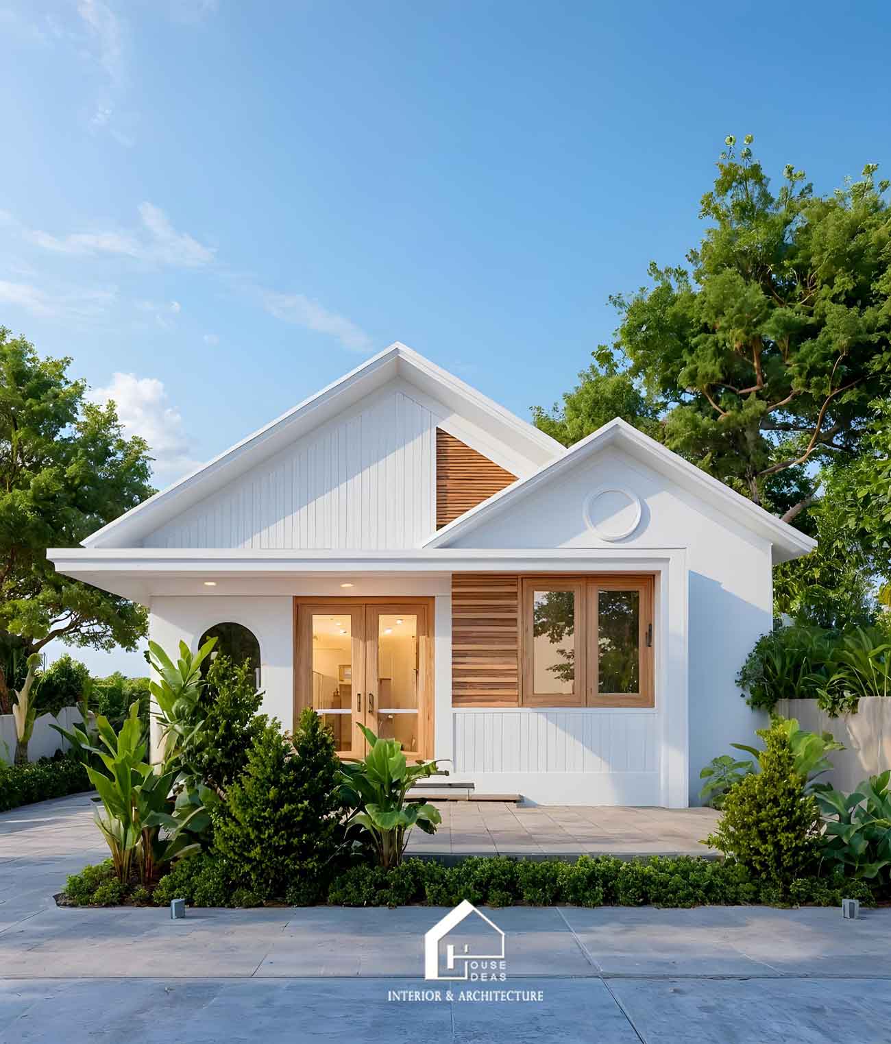 Thiết kế mặt tiền nhà mái Thái đẹp đơn giản