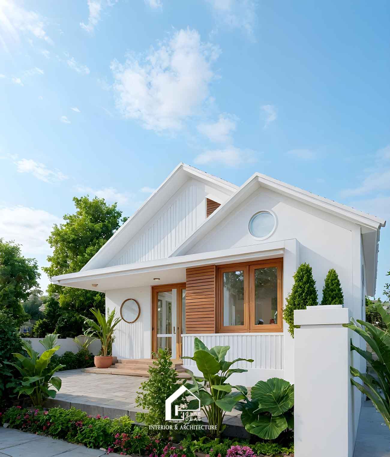 Thiết kế mặt tiền nhà mái Thái đẹp đơn giản