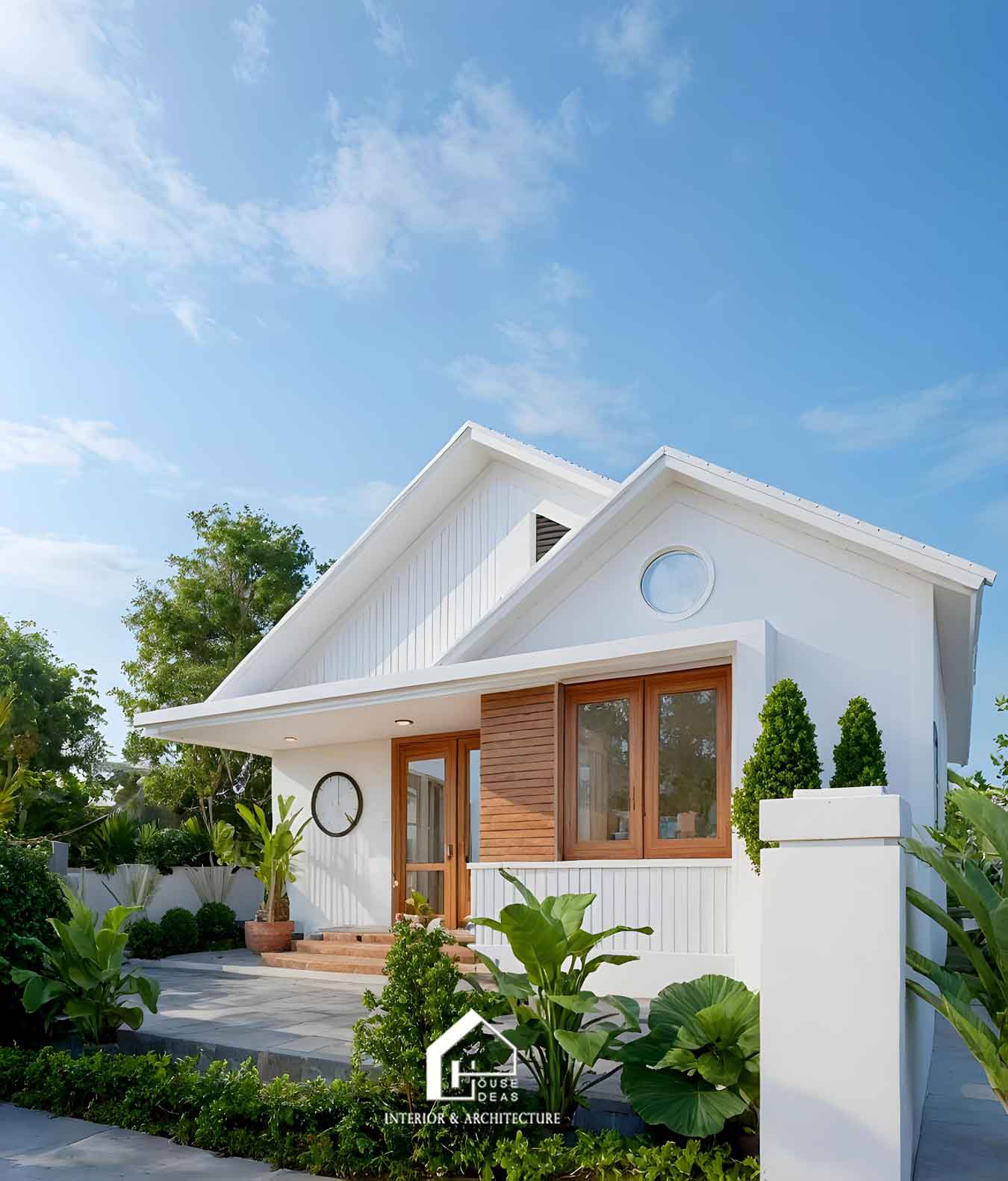 Phối cảnh ngoại thất nhà mái Thái 3 phòng ngủ