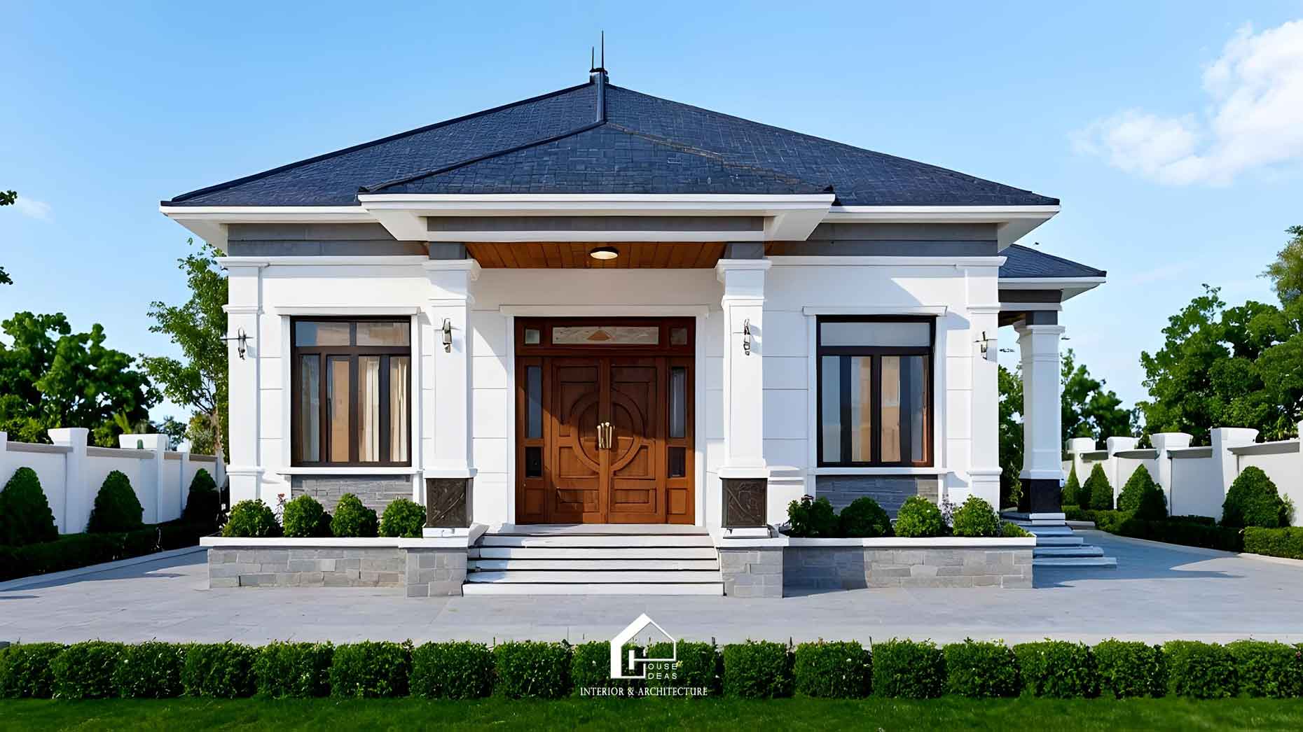 thiết kế nhà cấp 4 mái Thái