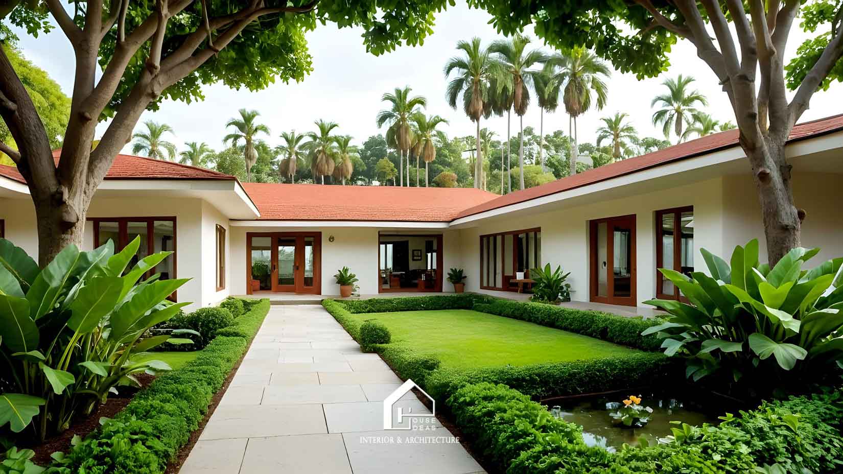 mẫu thiết kế nhà vườn tam hợp viên