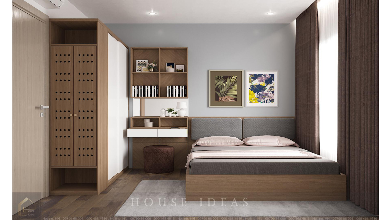 thi công trọn gói căn hộ 2+1 vinhome smart