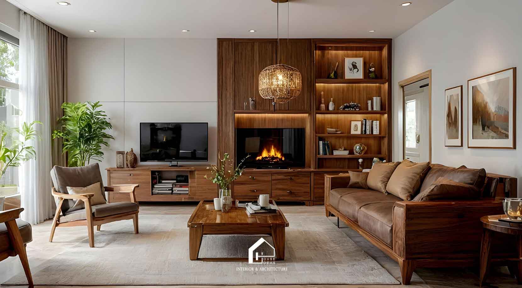 mẫu phòng khách hiện đại đẹp 2025