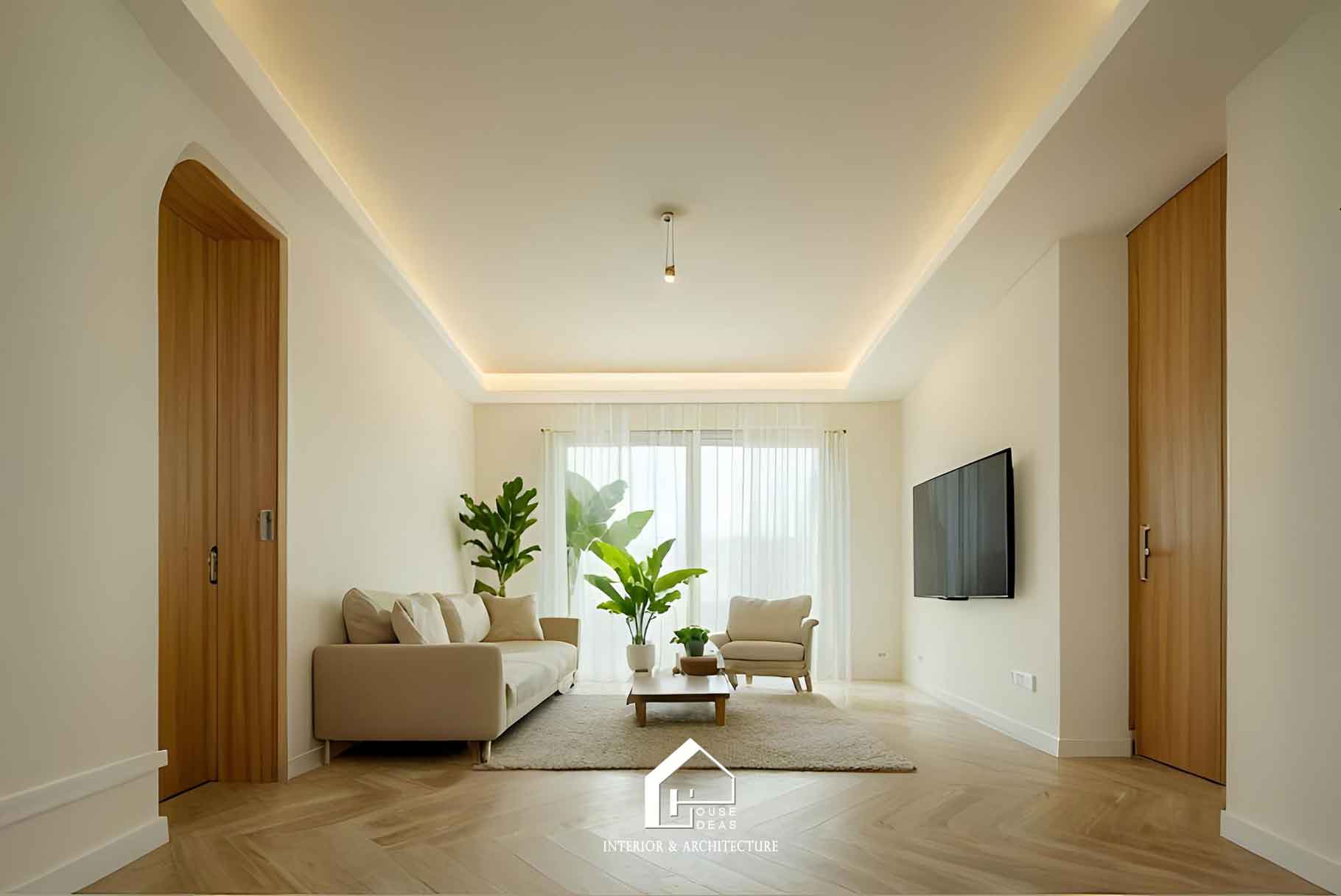 mẫu phòng khách hiện đại đẹp 2025