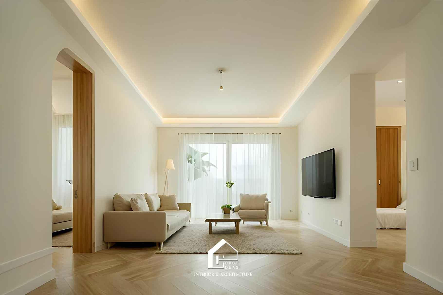 mẫu phòng khách hiện đại đẹp 2025