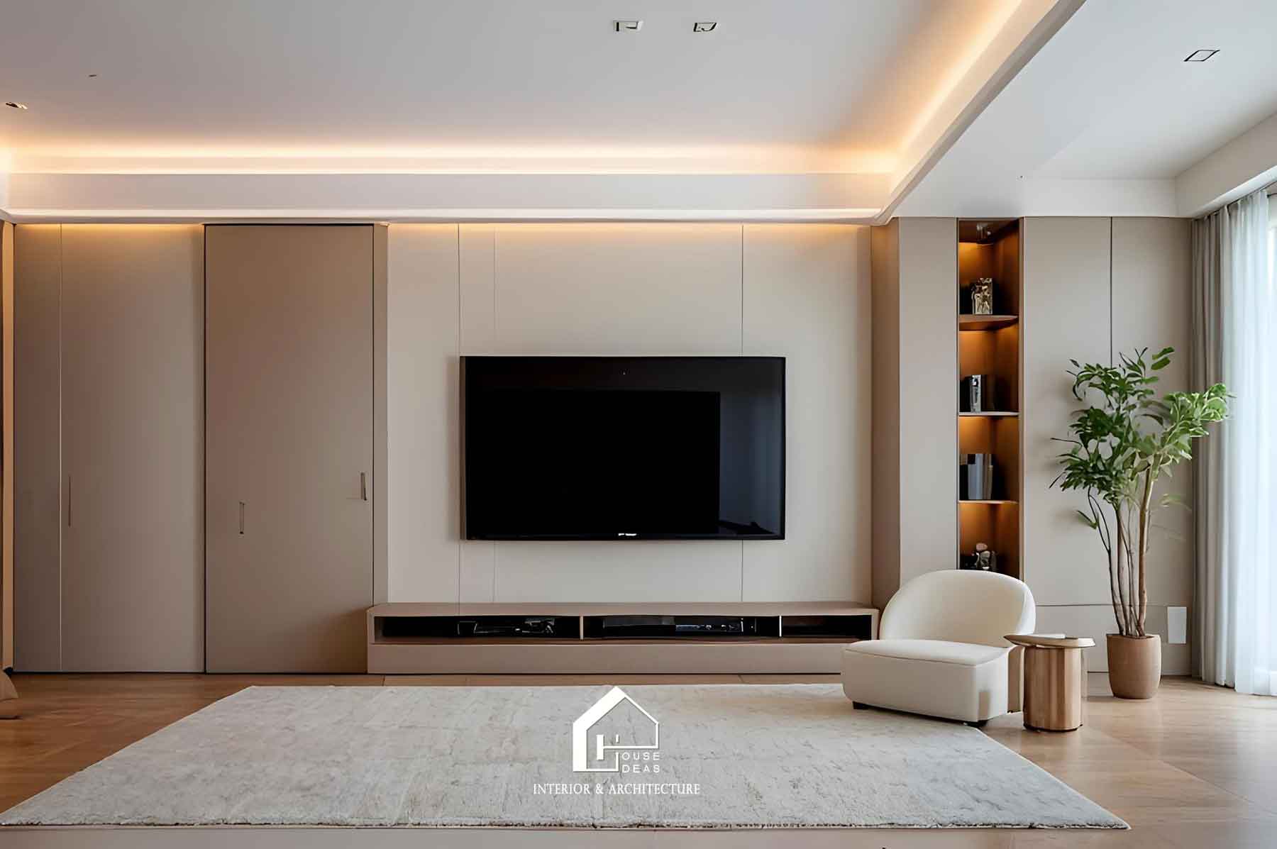 mẫu phòng khách hiện đại đẹp 2025