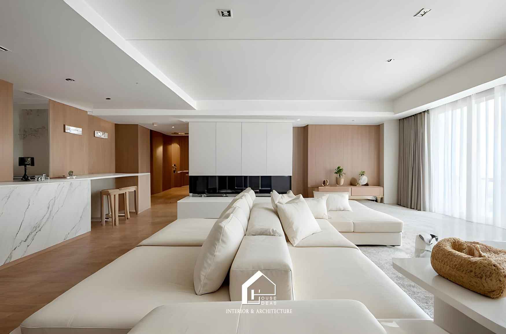 mẫu phòng khách hiện đại đẹp 2025