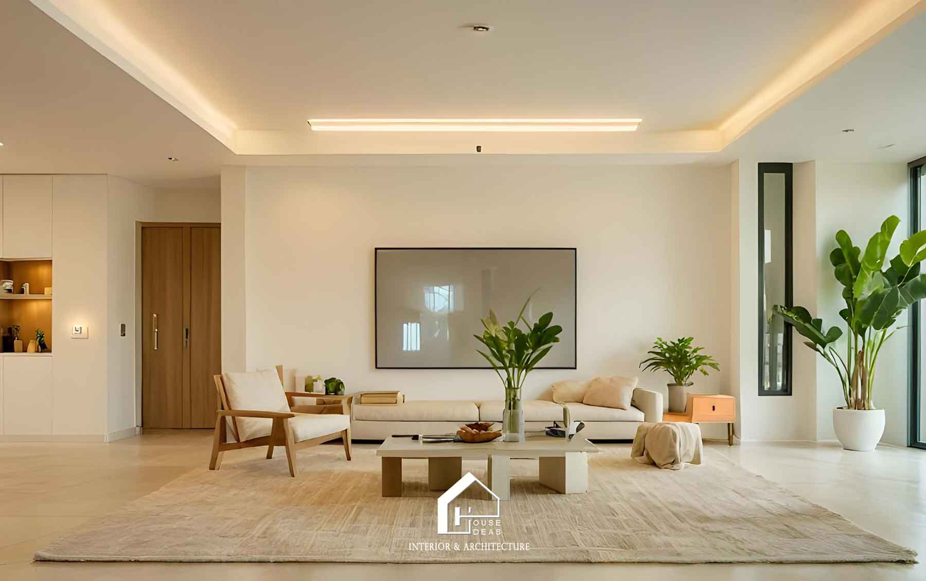 mẫu phòng khách hiện đại đẹp 2025