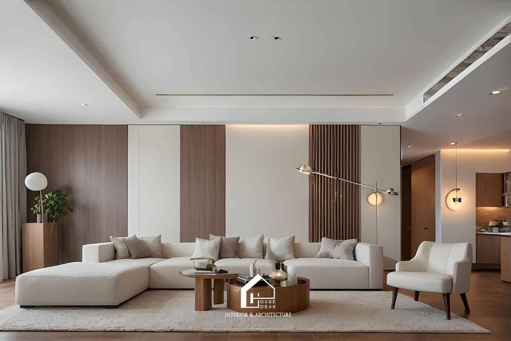 mẫu phòng khách hiện đại đẹp 2025