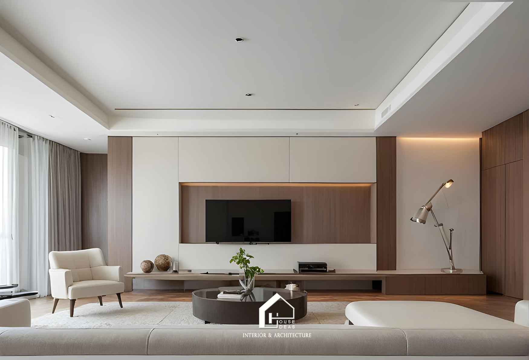 mẫu phòng khách hiện đại đẹp 2025