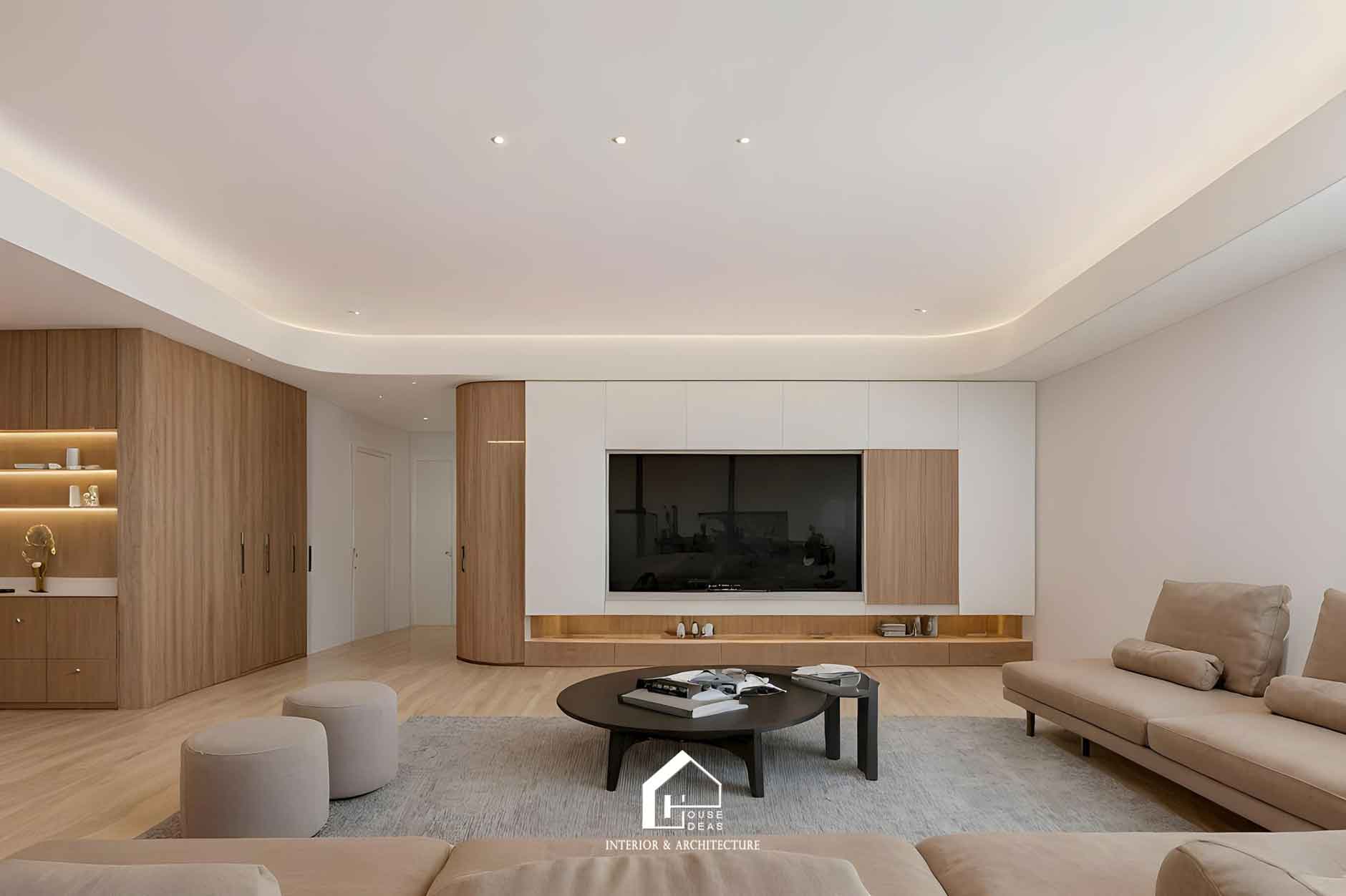 mẫu phòng khách hiện đại đẹp 2025