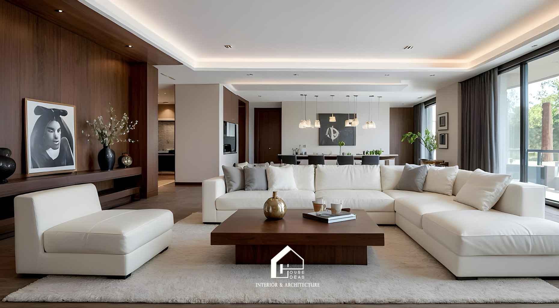 mẫu phòng khách hiện đại đẹp 2025