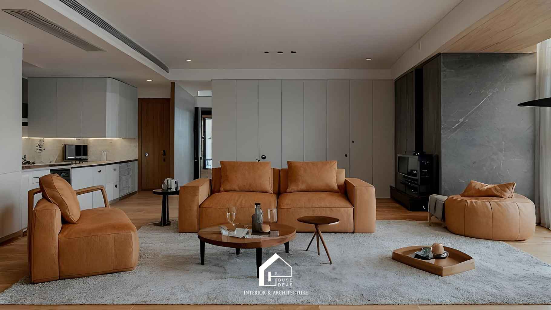 mẫu phòng khách hiện đại đẹp 2025