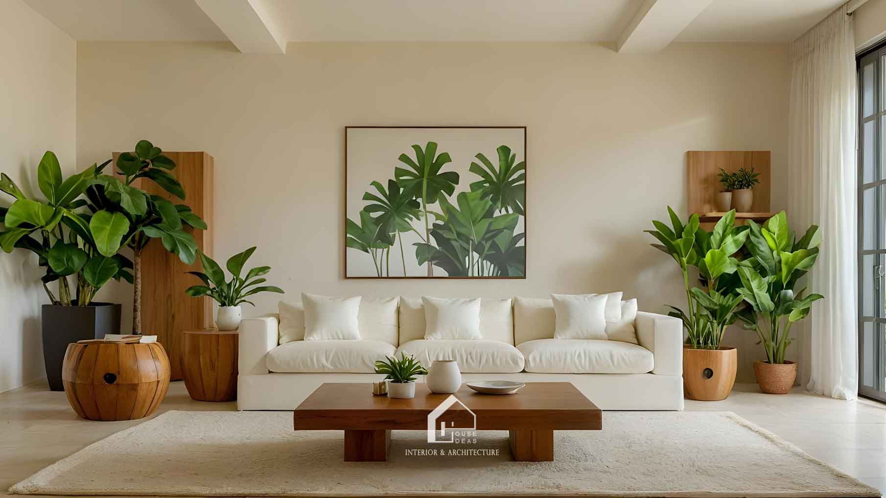 phòng khách kiểu tropical