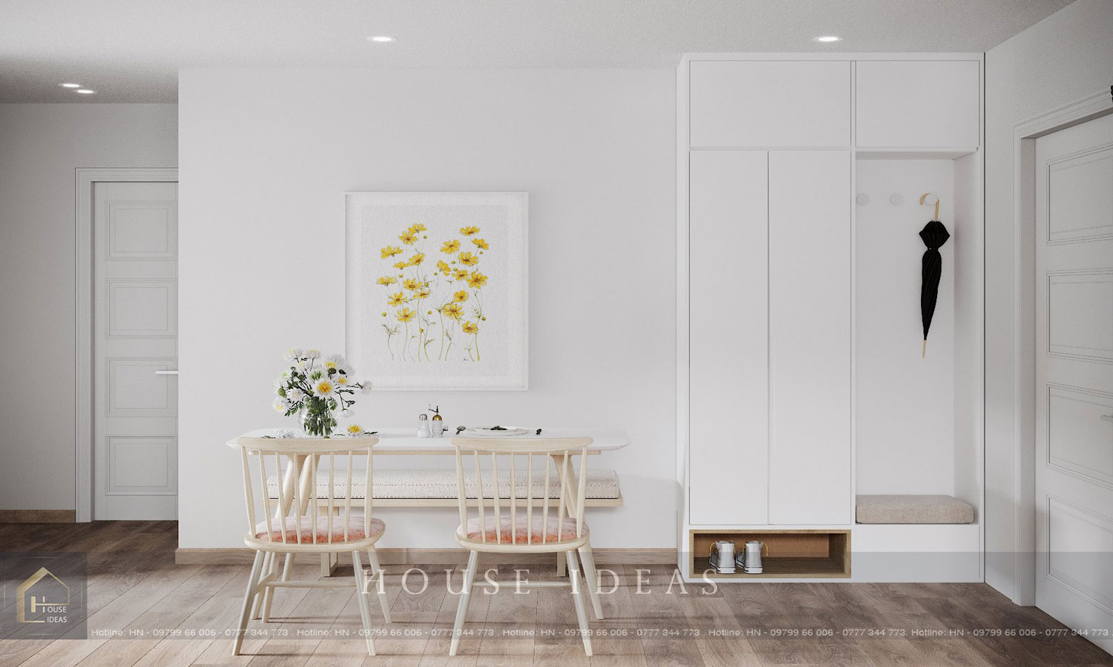 Thiết kế bàn ăn chung cư Tứ Hiệp Plaza