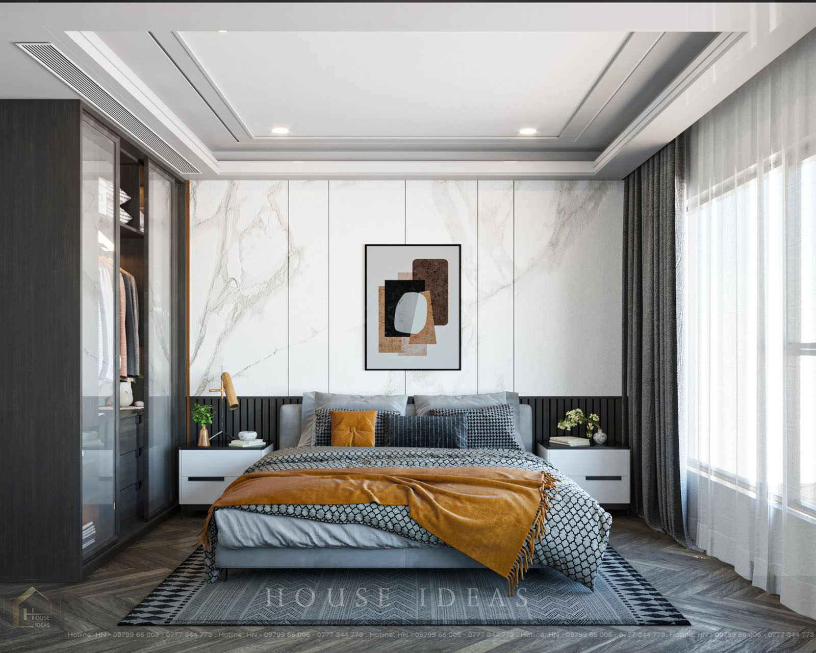 Thiết kế nội thất phòng ngủ master
