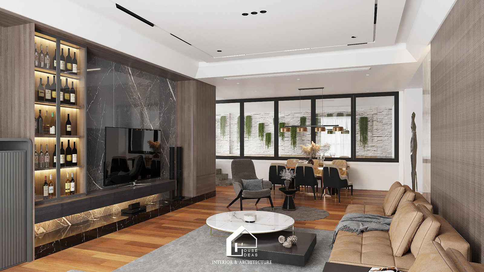 Không gian nội thất phòng khách