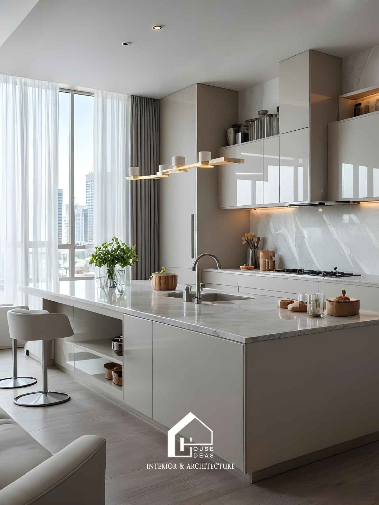 tủ bếp sang trọng