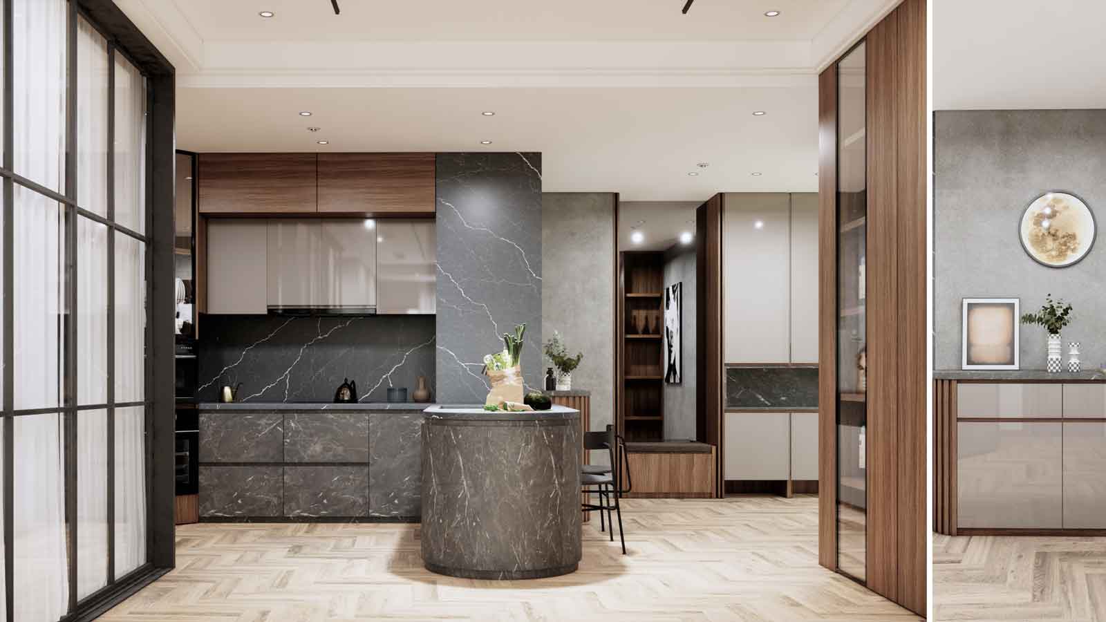 mẫu phòng khách hiện đại đẹp 2025