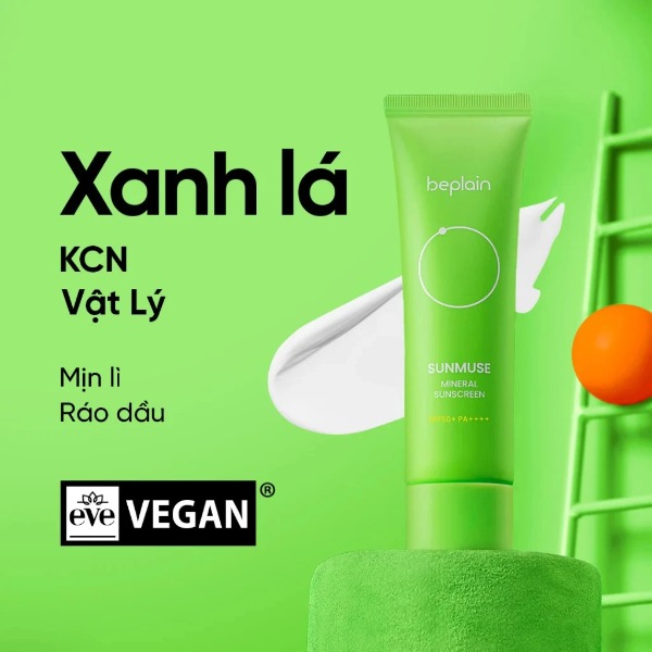 Kem Chống Nắng Beplain Sunmuse Mineral Sunscreen Vật Lý Hỗ Trợ Kiềm Dầu Mịn Lì 50ml