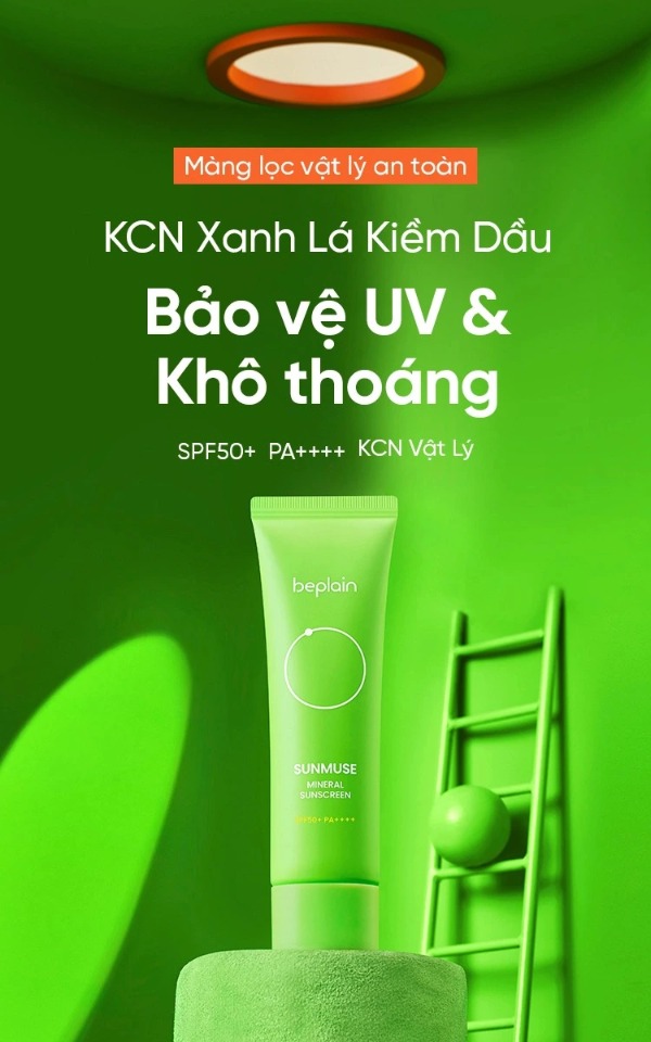 Kem Chống Nắng Beplain Sunmuse Mineral Sunscreen Vật Lý Hỗ Trợ Kiềm Dầu Mịn Lì 50ml