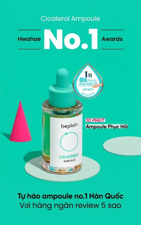 Tinh Chất Beplain Chiết Xuất Rau Má Phục Hồi Dịu Da Cicaterol Ampoule 30ml