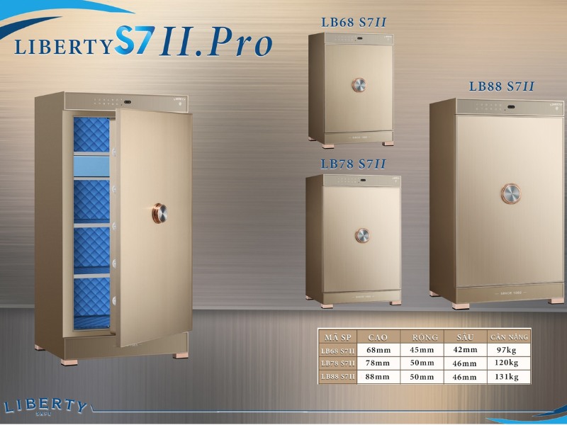 Catalog Két sắt Liberty LB S7II PRO vân tay điện tử nhận diện khuôn mặt FACE ID