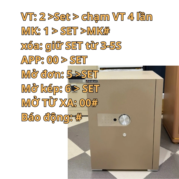 Hướng dẫn sử dụng két sắt Bokee Xuân Hòa BK60H