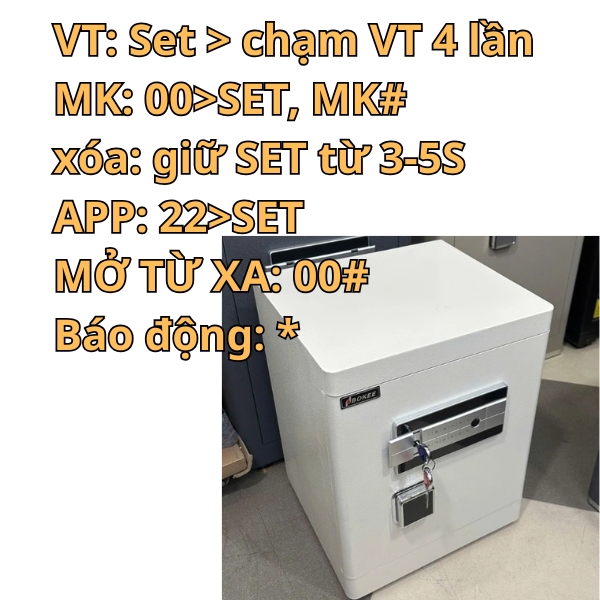 Hướng dẫn sử dụng két sắt Bokee Xuân Hòa vân tay thông minh