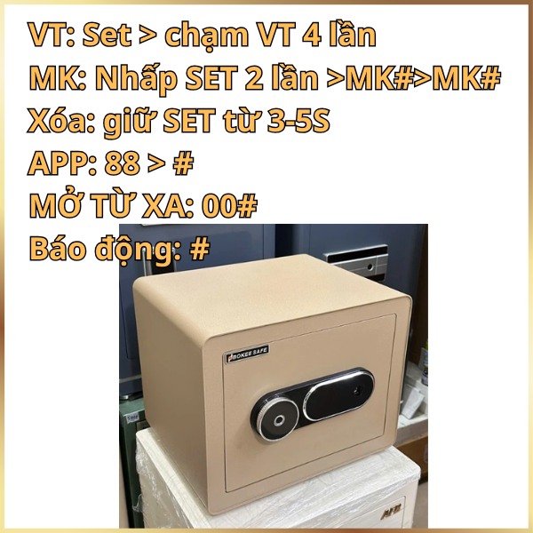 Hướng dẫn sử dụng két sắt Bokee BK30 PRO