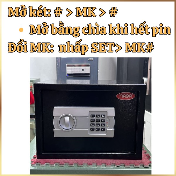 Hướng dẫn sử dụng két sắt Naga điện tử NG250