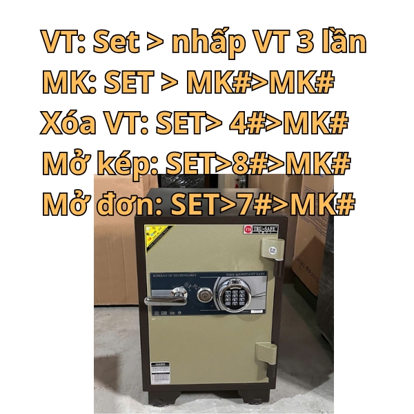 Hướng dẫn sử dụng két sắt Trusafe khóa vân tay điện tử Hàn Quốc