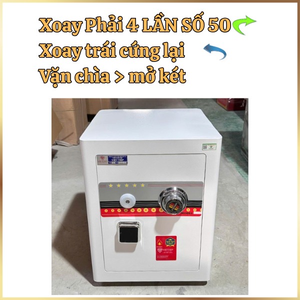 Cách mở két sắt Việt Tiệp khóa cơ đổi mã
