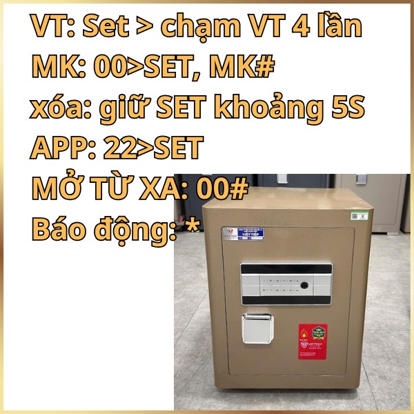 Hướng dẫn sử dụng két sắt Việt Tiệp vân tay APP điện thoại