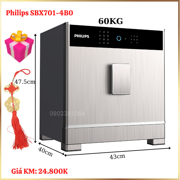 Kích thước két sắt philips SBX701-4B0