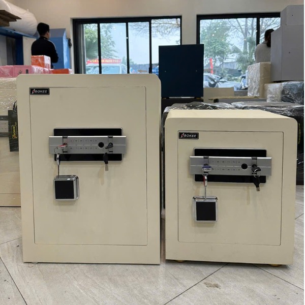 Két sắt Bokee màu kem thông minh kết nối điện thoại