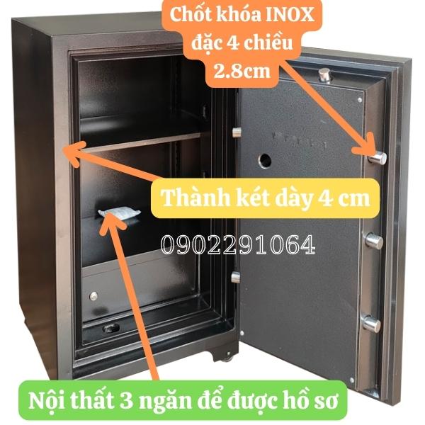 Két sắt vân tay to đại TOKYO TKO1000F chống cháy cao cấp có cấu tạo chắc chắn, bền, ổn định