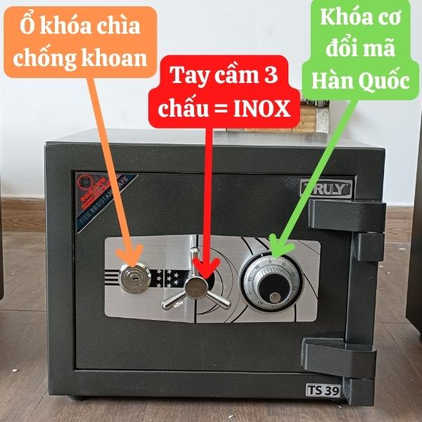 Két sắt mini khóa cơ truly TS39 siêu cường khóa cơ đổi mã chống cháy