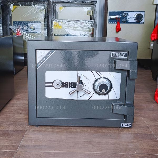 Két sắt Truly siêu cường TS42C khóa cơ chống cháy để được giấy tờ tài liệu