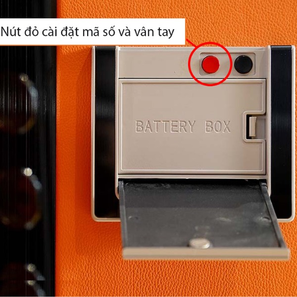 Nút cài đặt két sắt Philips bên trong cánh