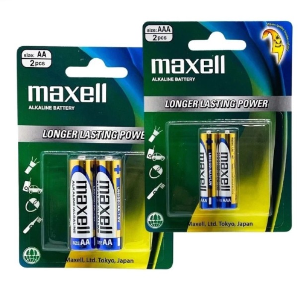 PIN 2A maxell cho két sắt cho vào hộp tiếp pin khi sử dụng
